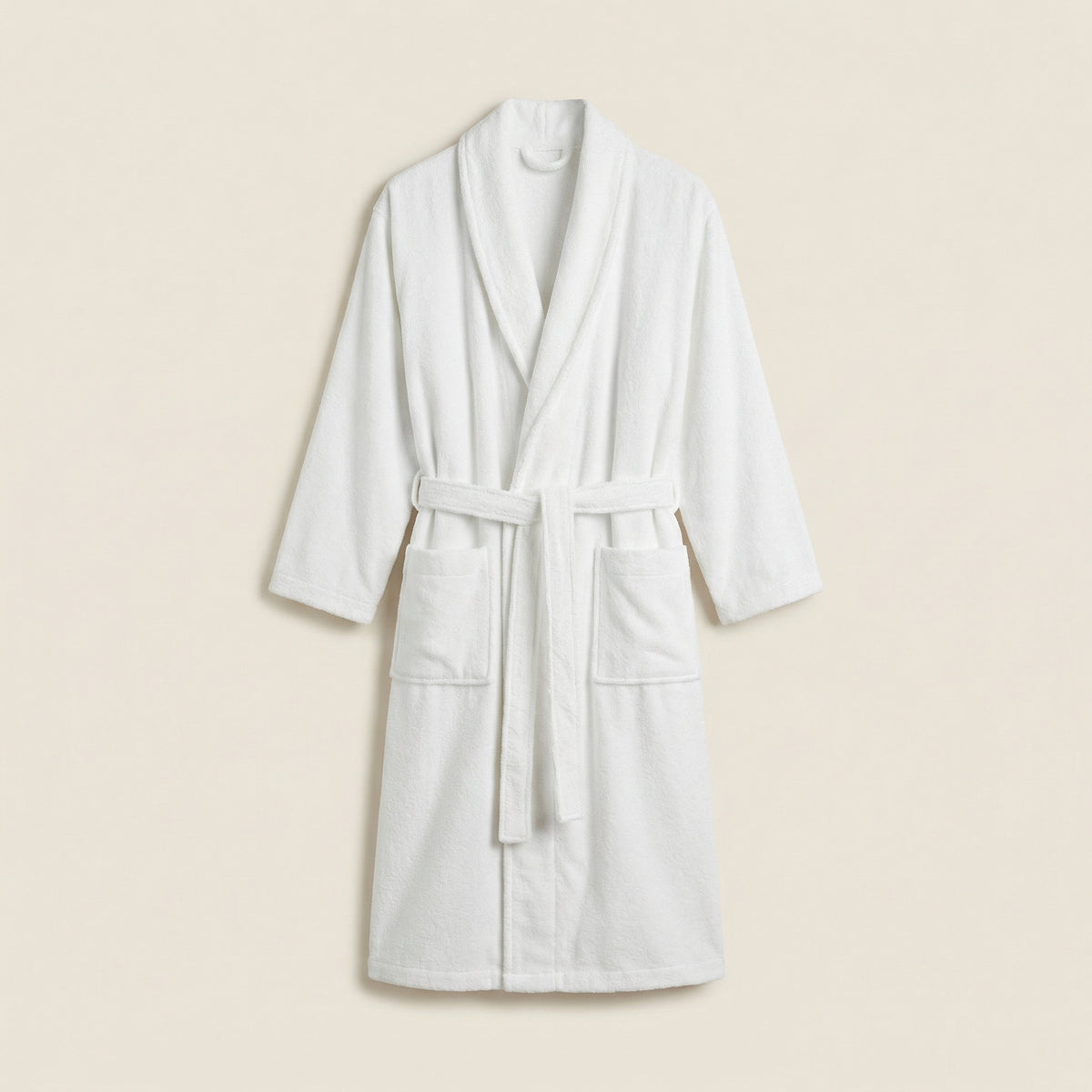 Peignoir Mixte en Coton Éponge Coupe Longue