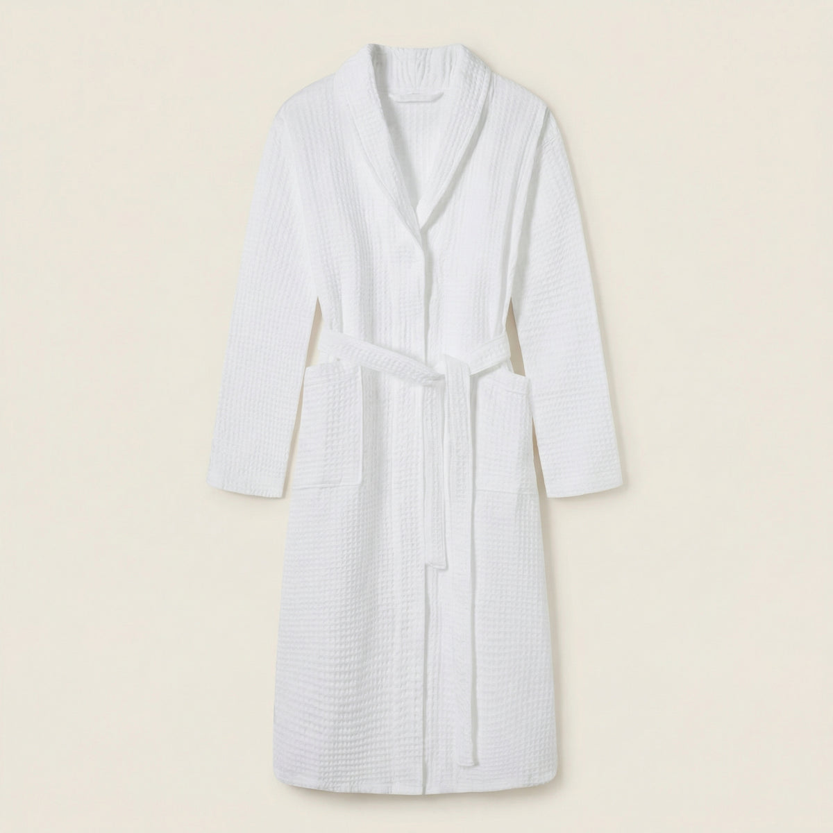 Peignoir Long Mixte en Coton Nid d’Abeille