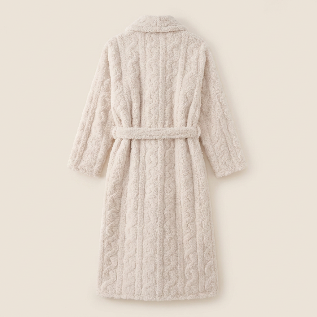 Peignoir Long en Polaire Épaisse Ultra Doux