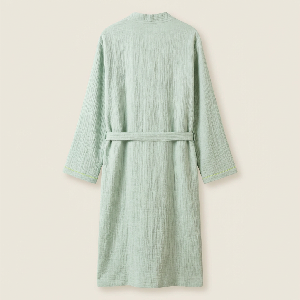 Peignoir en Gaze de Coton Respirant