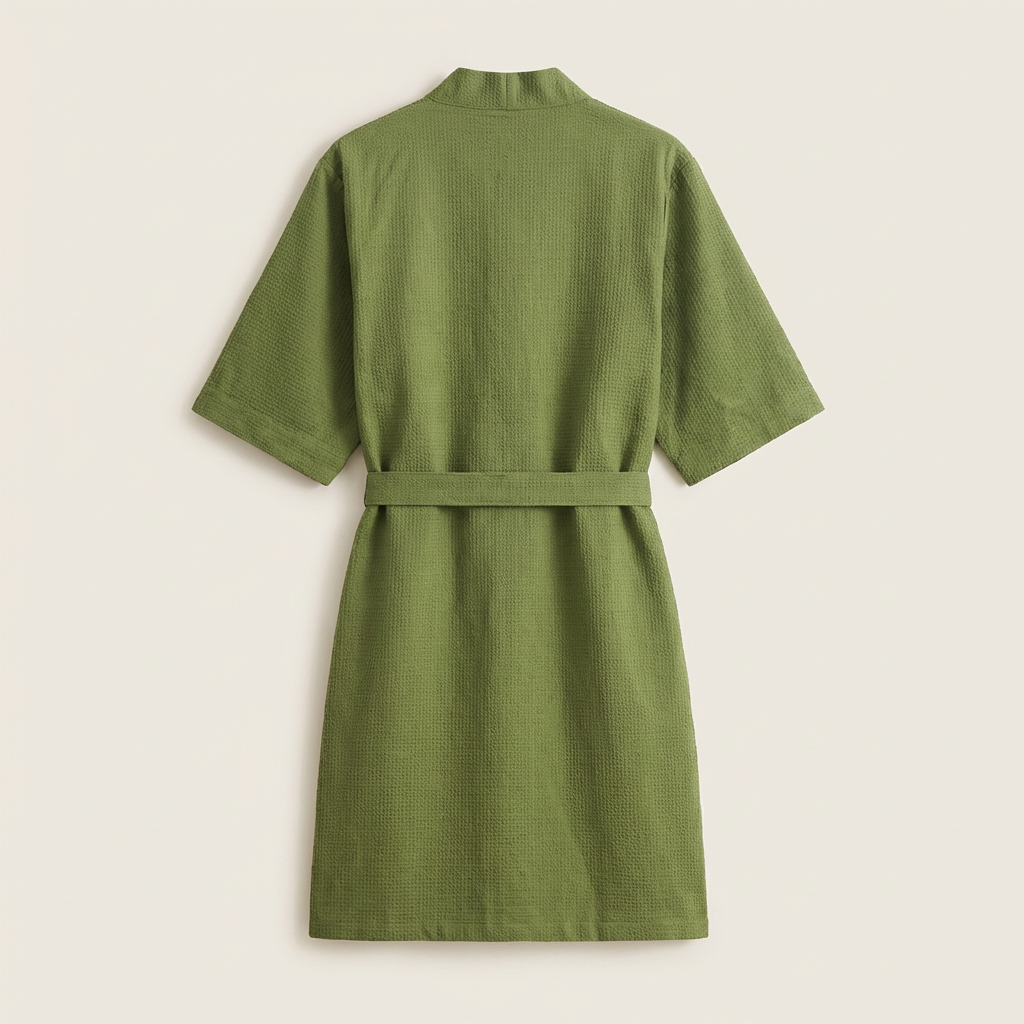 Peignoir en Gaze de Coton Léger Texturé