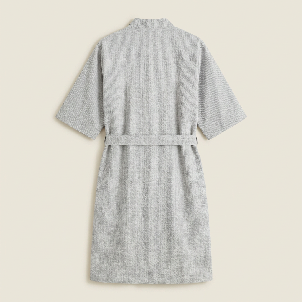 Peignoir en Gaze de Coton Léger Texturé