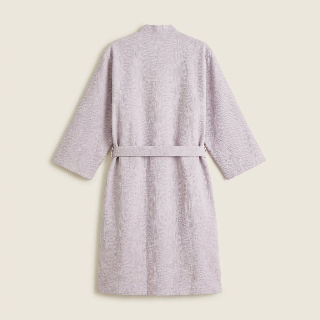 Peignoir Kimono Femme Léger en Coton Mi-Long