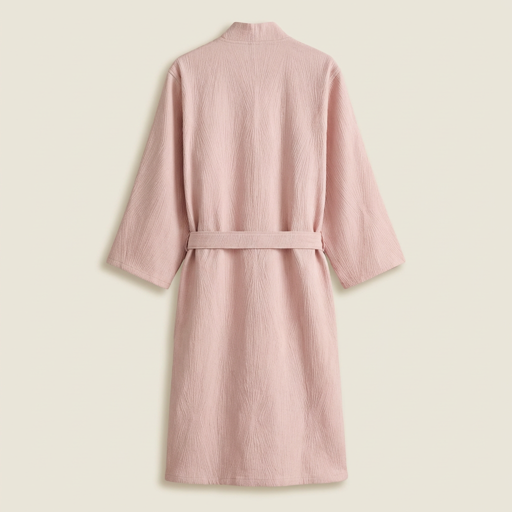 Peignoir Kimono Femme Léger en Coton Mi-Long