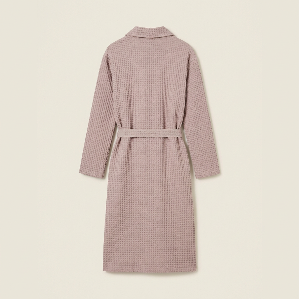 Peignoir Long Mixte en Coton Nid d’Abeille
