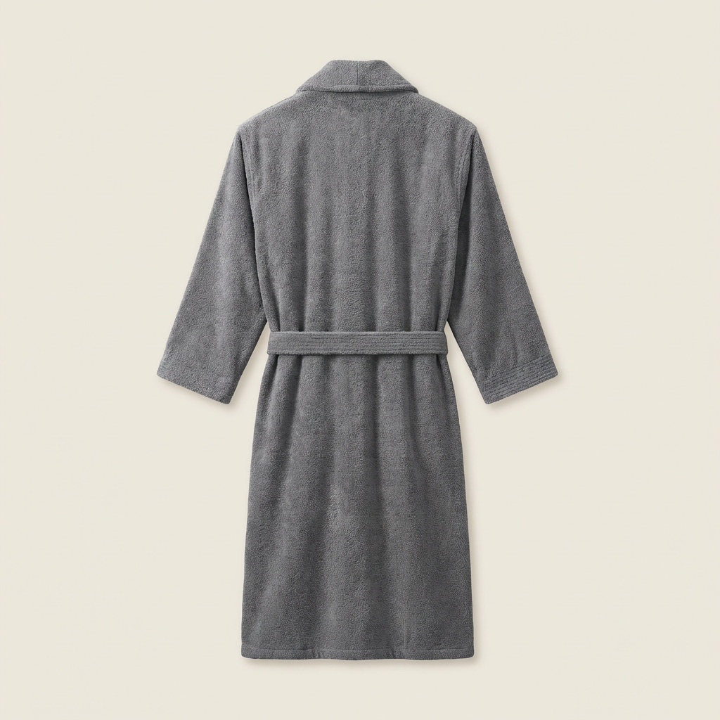 Peignoir Mixte en Coton Éponge Coupe Longue