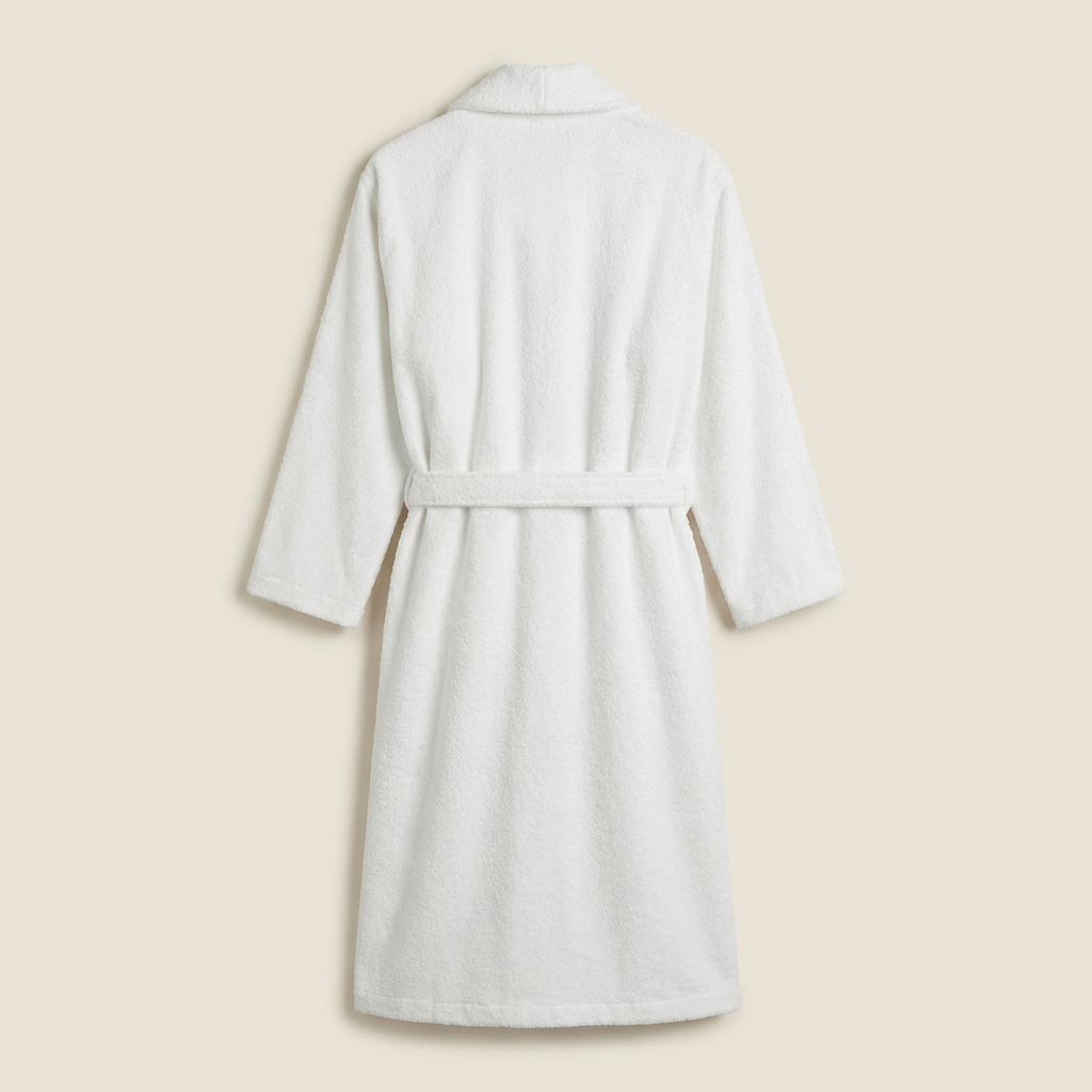 Peignoir Mixte en Coton Éponge Coupe Longue