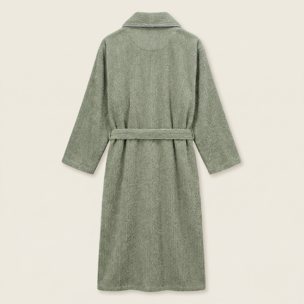Peignoir Polaire Long Col Châle Confort Hiver