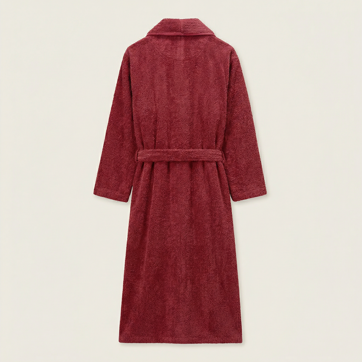 Peignoir Polaire Long Col Châle Confort Hiver