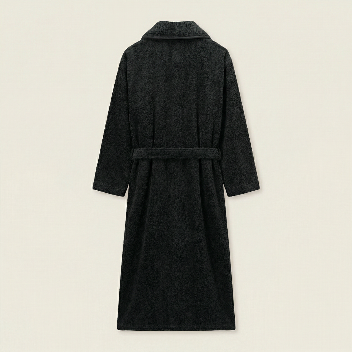 Peignoir Polaire Long Col Châle Confort Hiver