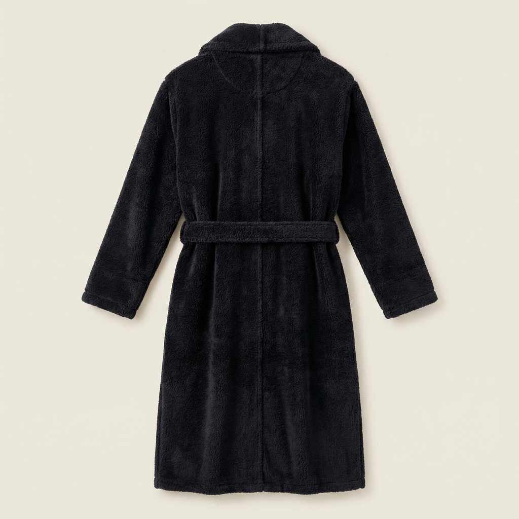 Peignoir Polaire Mi-Long Texture Peluche