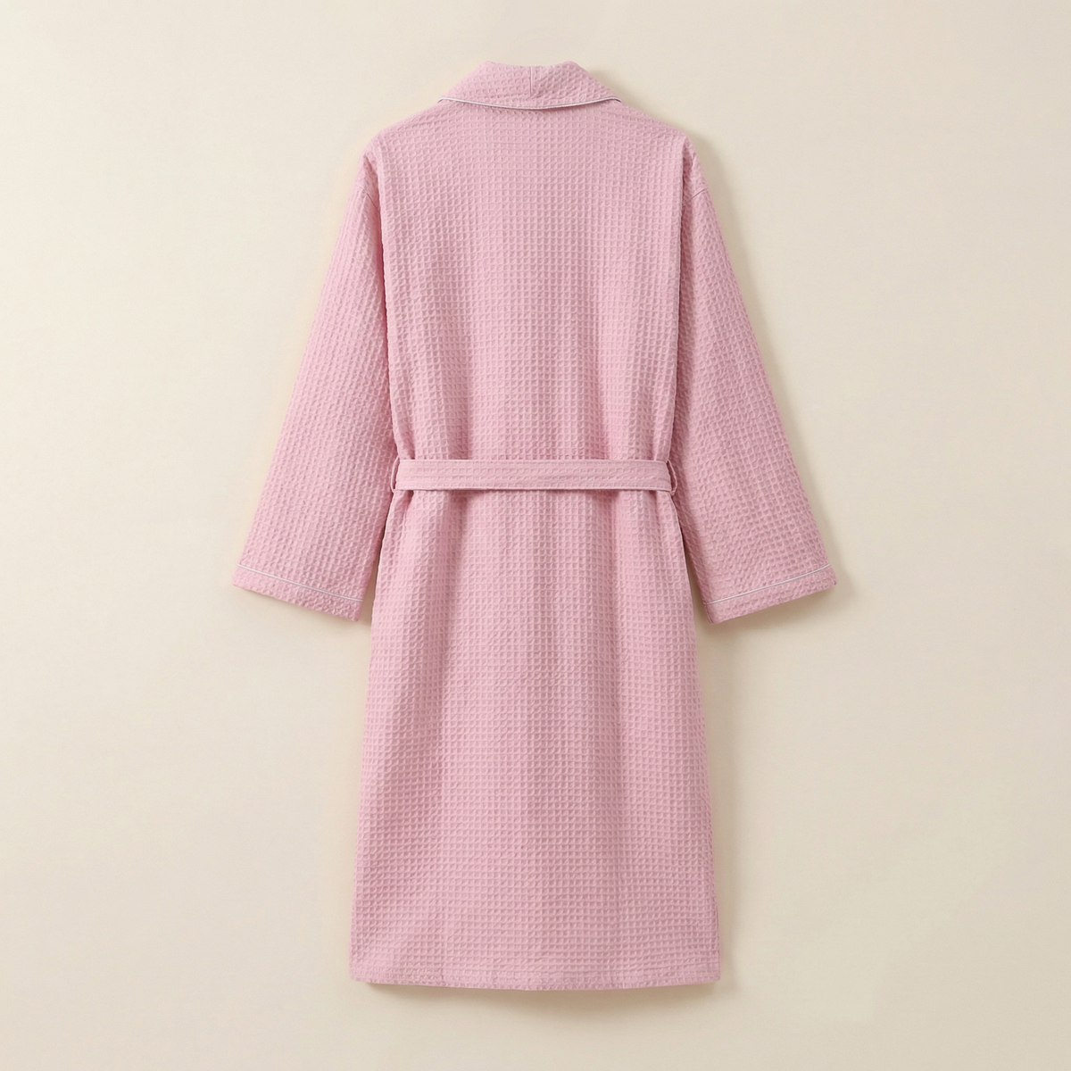 Peignoir Nid d'Abeille Long Minimaliste en Coton