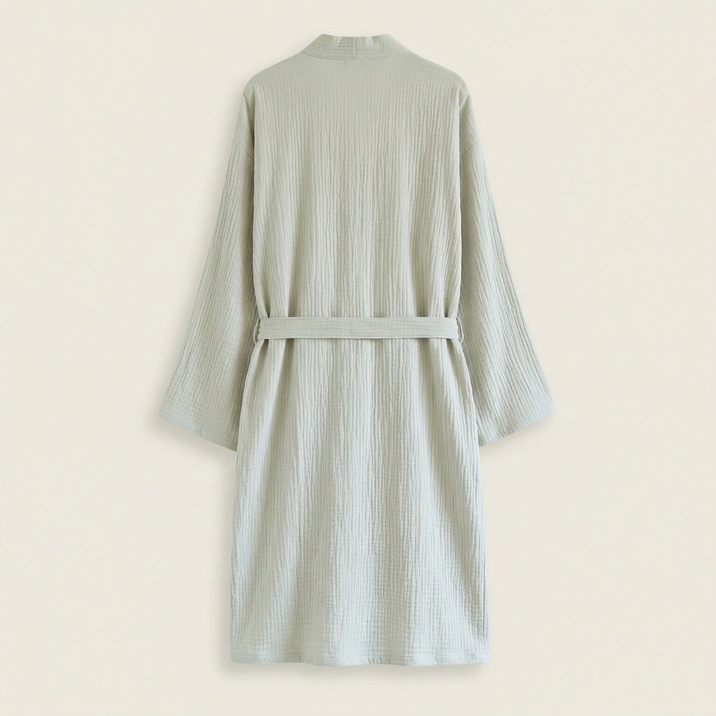 Peignoir Femme Coton Respirant Léger Coupe Kimono