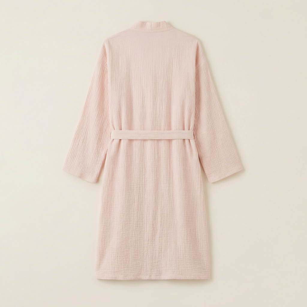 Peignoir Femme Coton Respirant Léger Coupe Kimono