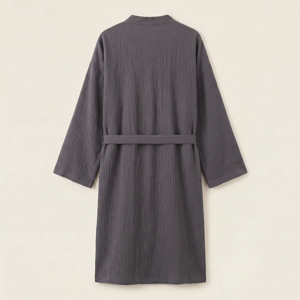 Peignoir Femme Coton Respirant Léger Coupe Kimono
