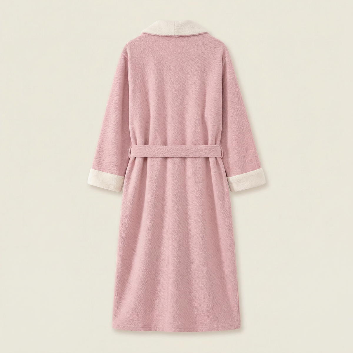 Peignoir Long Bicolore Col Châle Épais