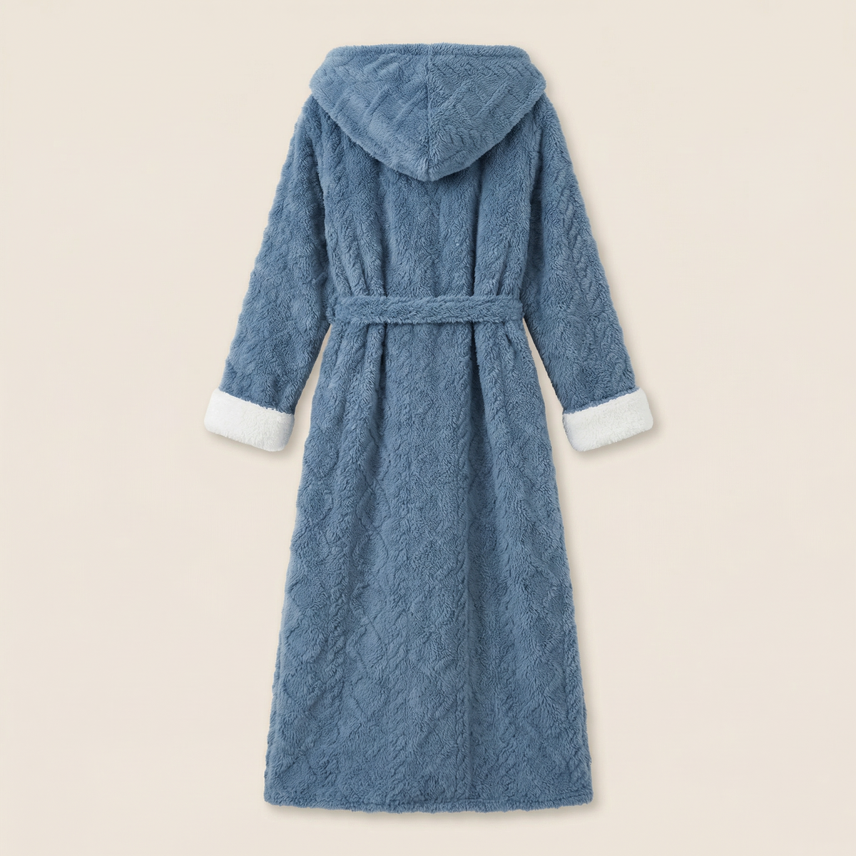 Peignoir Plaid Femme à Capuche Ultra-Long