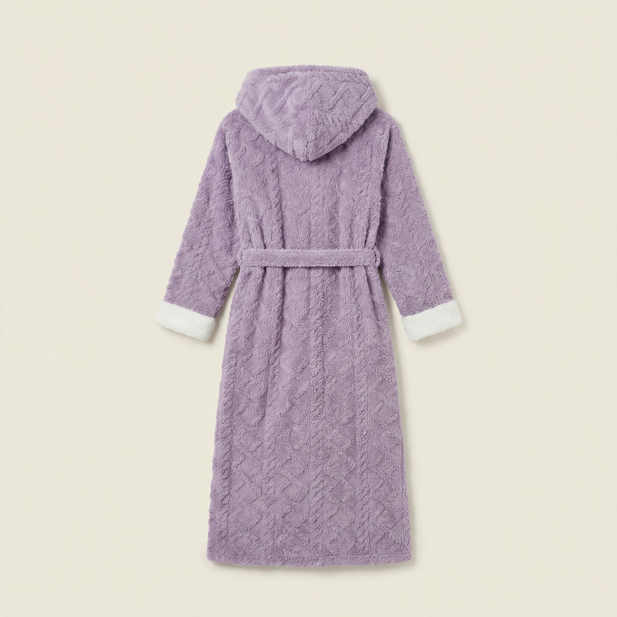 Peignoir Plaid Femme à Capuche Ultra-Long