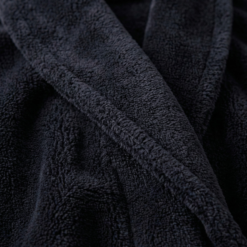 Peignoir Polaire Mi-Long Texture Peluche