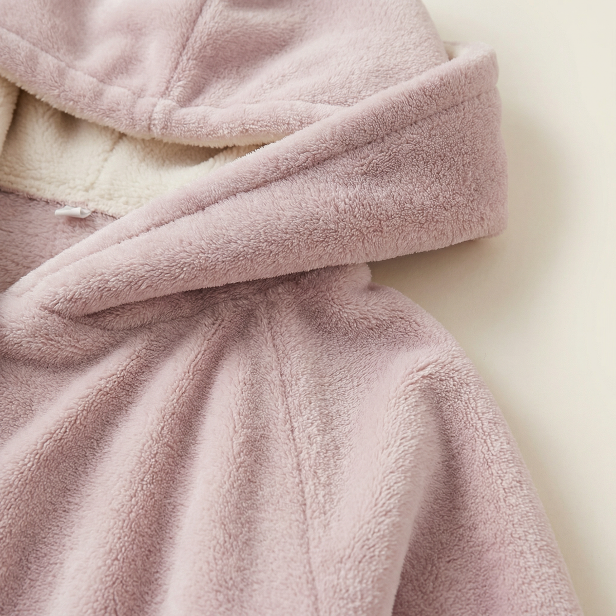 Peignoir Femme Polaire Long À Capuche Boutonné Avec Poches