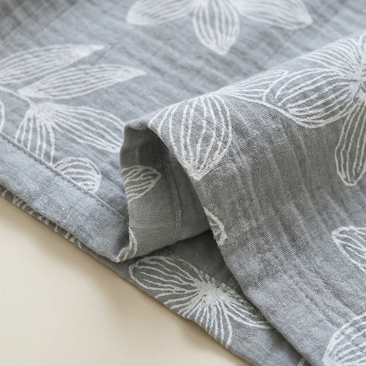 Peignoir Femme Été en Coton Coupe Kimono