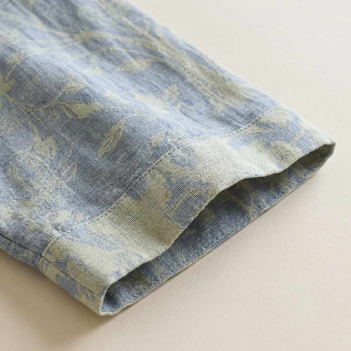 Peignoir Kimono Femme en Coton Léger Brodé Fleuri