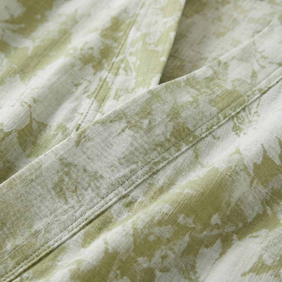 Peignoir Femme Coton Léger Motif Floral Coupe Kimono Mi-Long