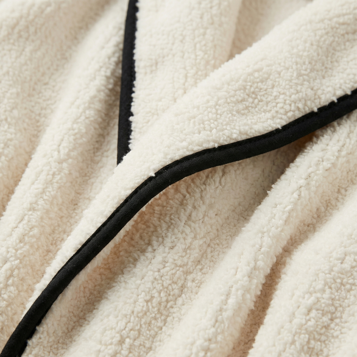 Peignoir Polaire Long Col Châle Confort Hiver