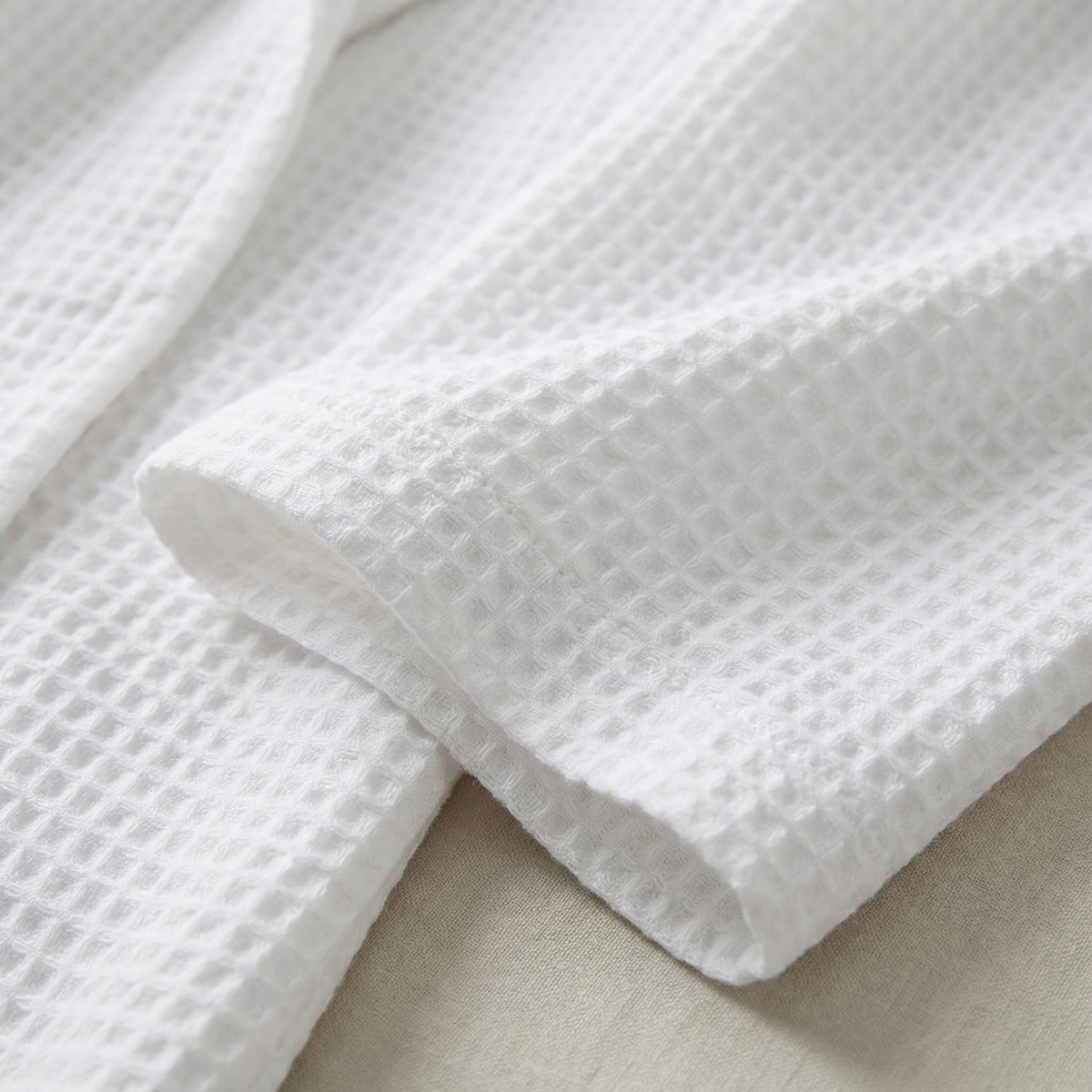 Peignoir Long Mixte en Coton Nid d’Abeille
