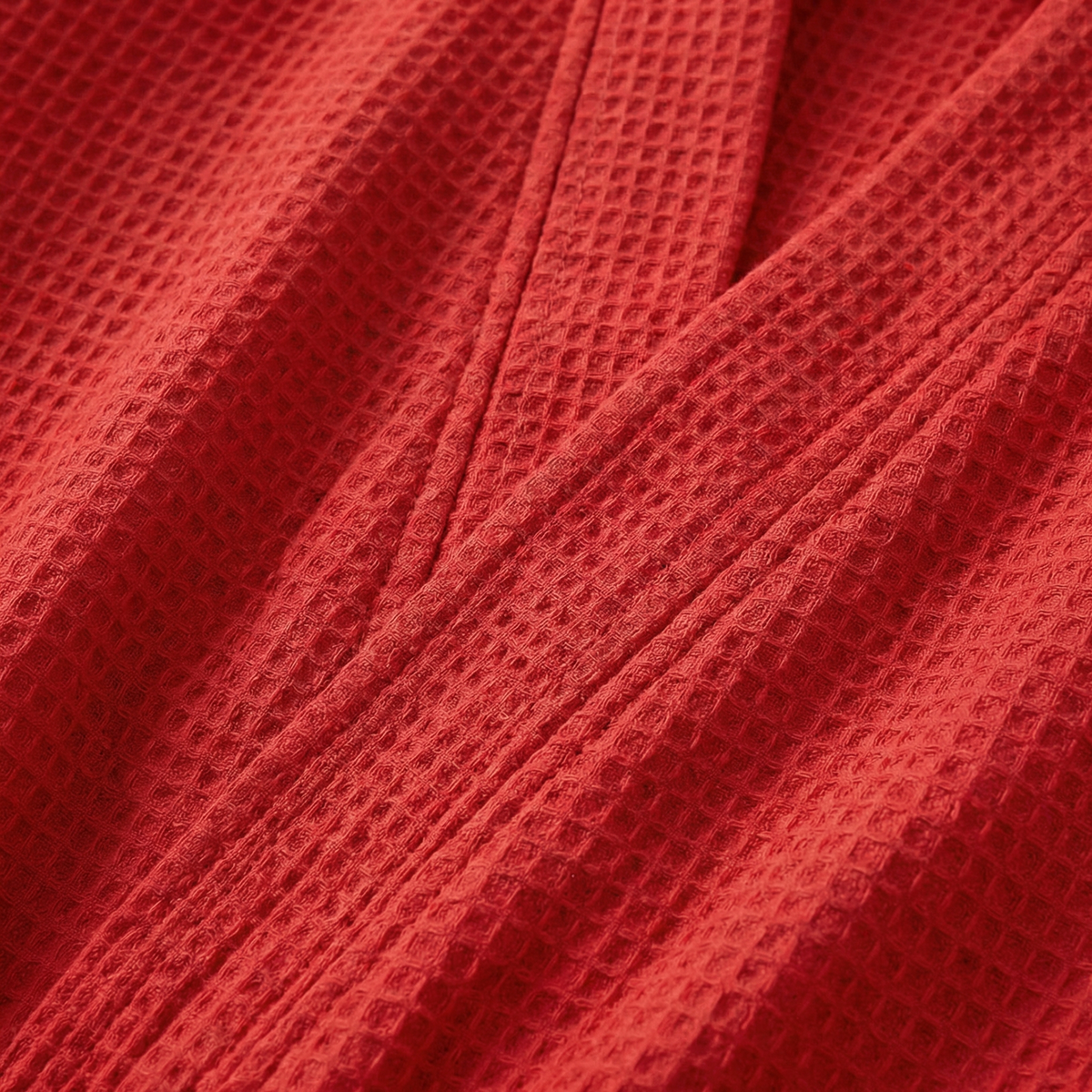 Peignoir Kimono Mixte en Coton Nid d’Abeille Léger Style Minimal