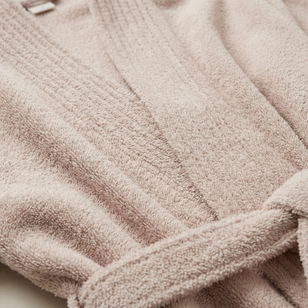 Peignoir Éponge Long Mixte en Polaire Corail