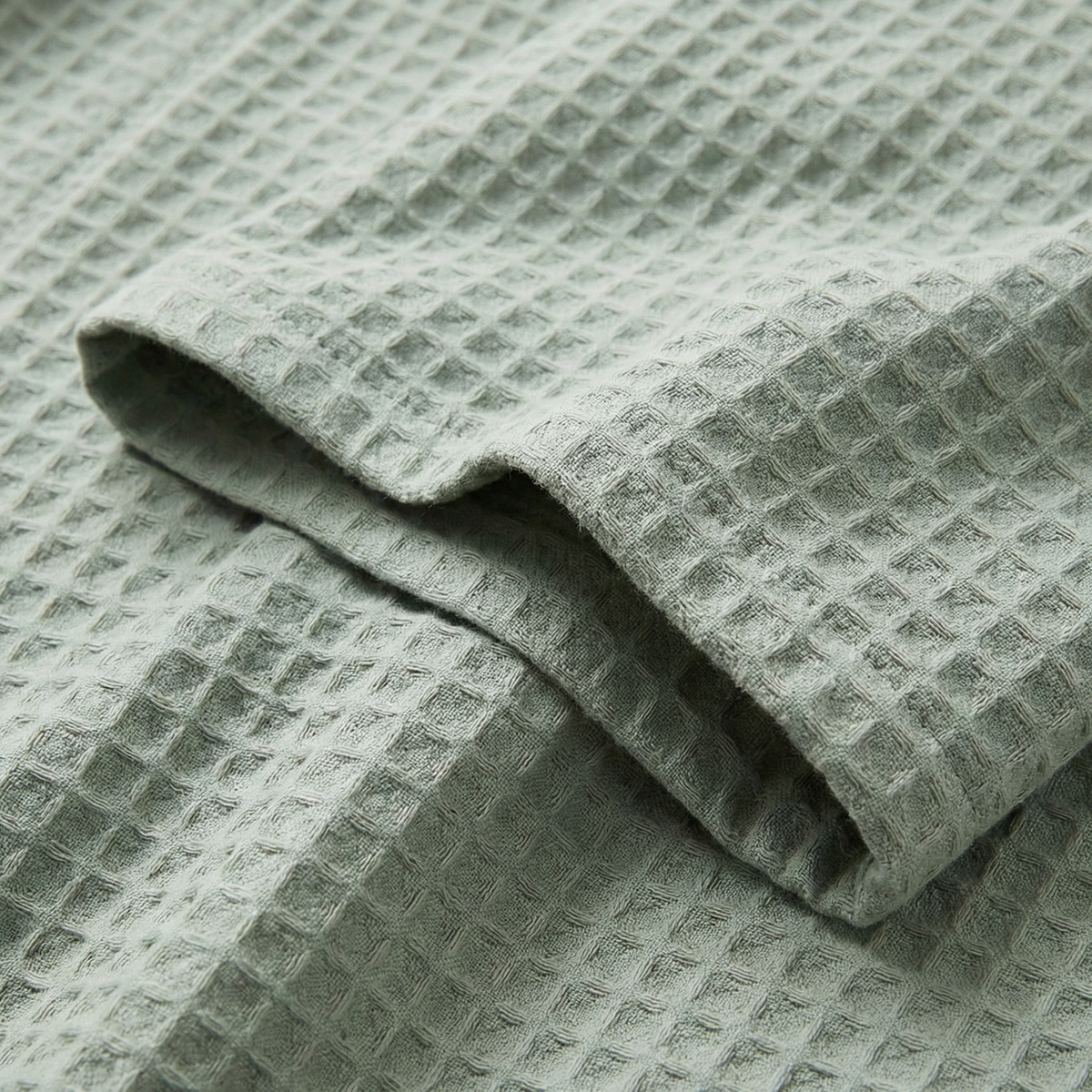 Peignoir Kimono Mixte en Coton Nid d’Abeille Long et Léger