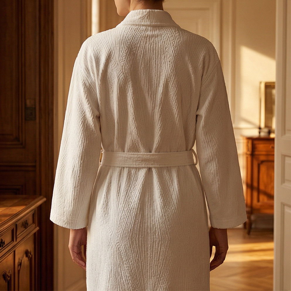 Peignoir Kimono Femme Léger en Coton Mi-Long