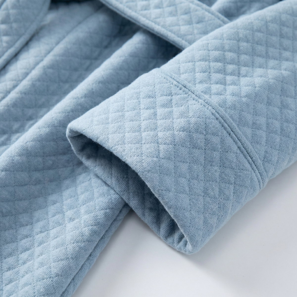 Peignoir Long Bicolore Col Châle Épais
